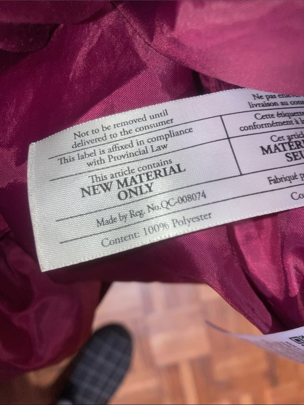 GUESS Burgundy Puffer Jacket - Picture 7 of 7